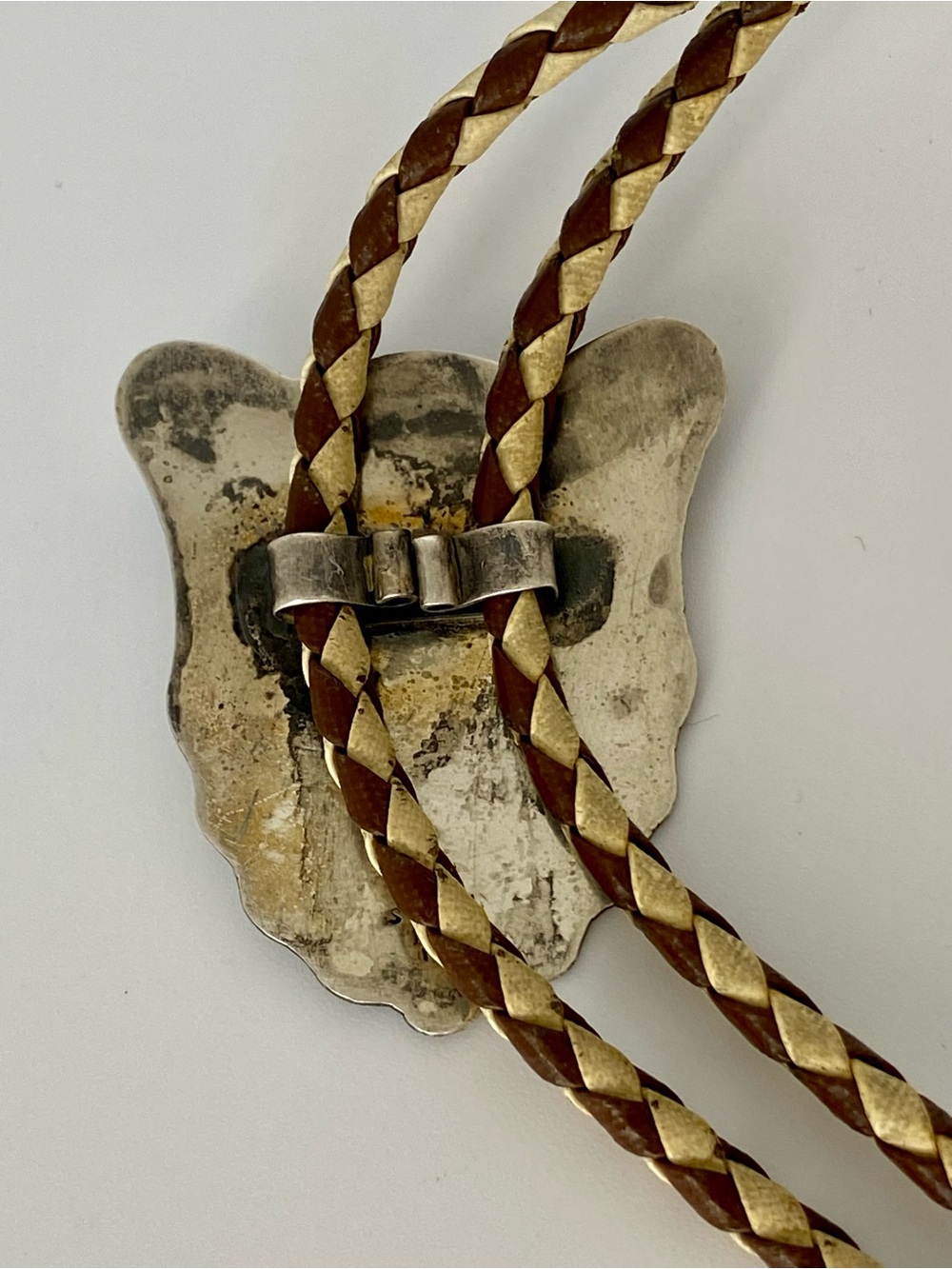 Mike Platero Navajo Sterling Bolo Tie, Aztec - Picture 6 of 10